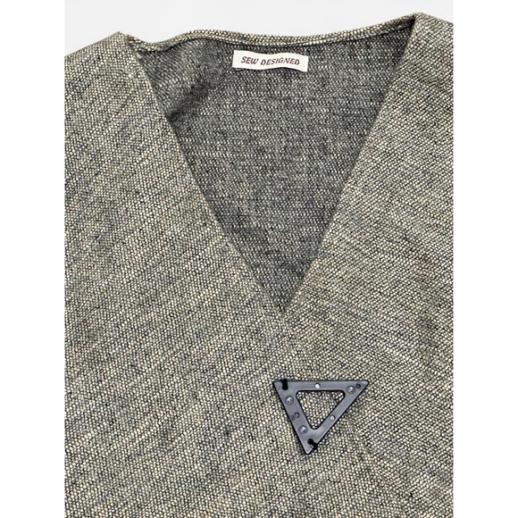 Artisan Vintage woven poncho blanket wrap shawl - Picture 5 of 7